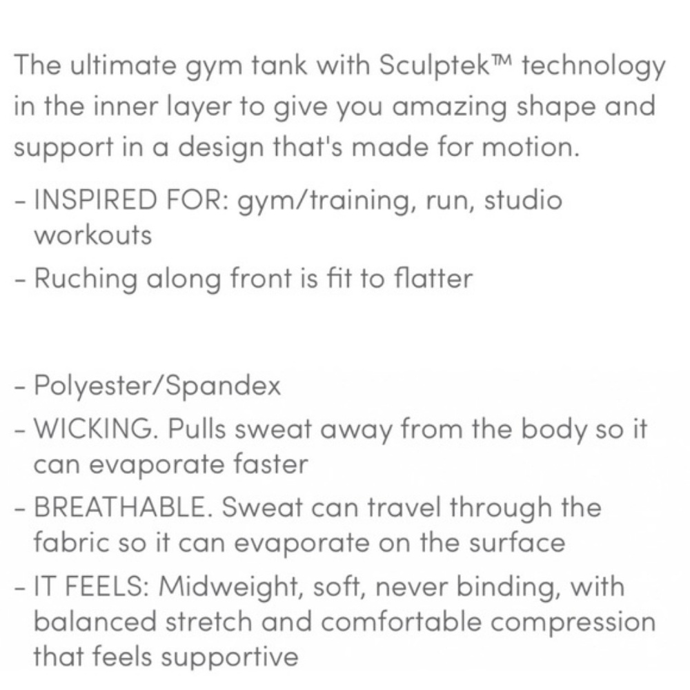 Athleta New With Tags Black Stealth Tank Top - Picture 4 of 8